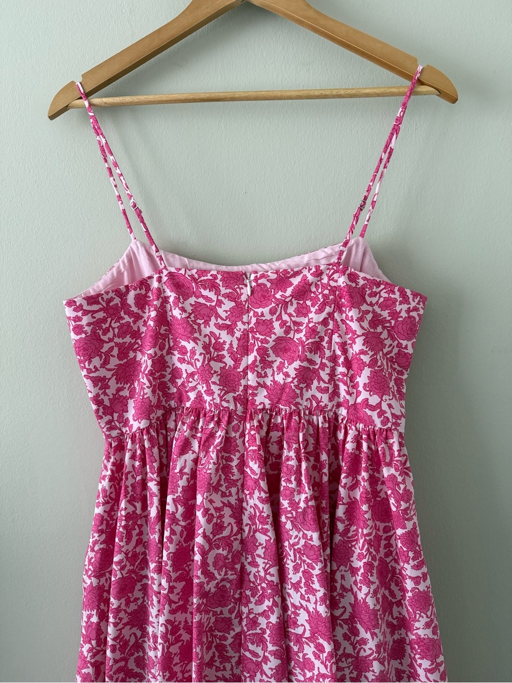 NWT - J. Crew - A-line Cotton Poplin Midi Dress in Rosebud Floral Cupcakes Blush - Picture 10 of 12